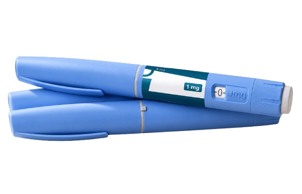 Blue prescription injection pen